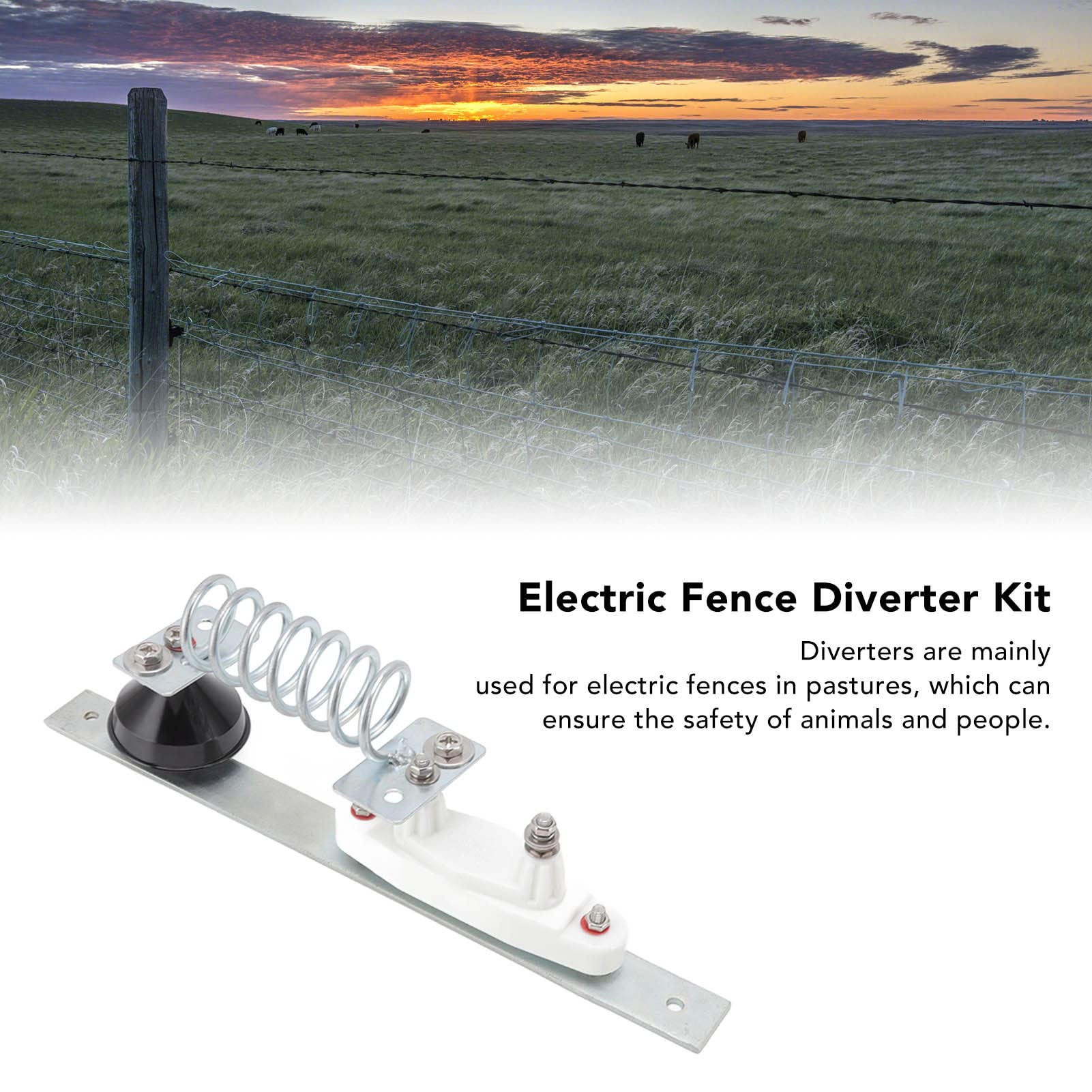 Electric Fence Diverter Kit - High Hardness Lightning Protector for Ranch & Pasture | Easy Installation | Weatherproof & Durable for Outdoor Farm Use