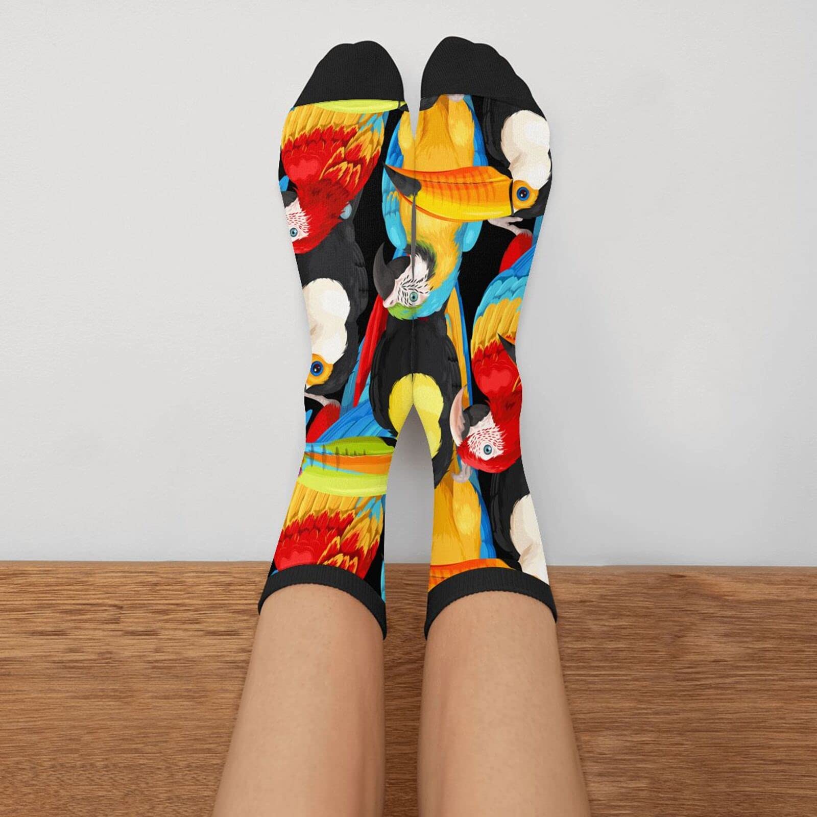 Funny Crazy Novelty Crew Tube Socks for Men & Women - Casual Athletic Sport Dress Socks - Perfect for Costume Parties, Gifts, and Everyday Wear
