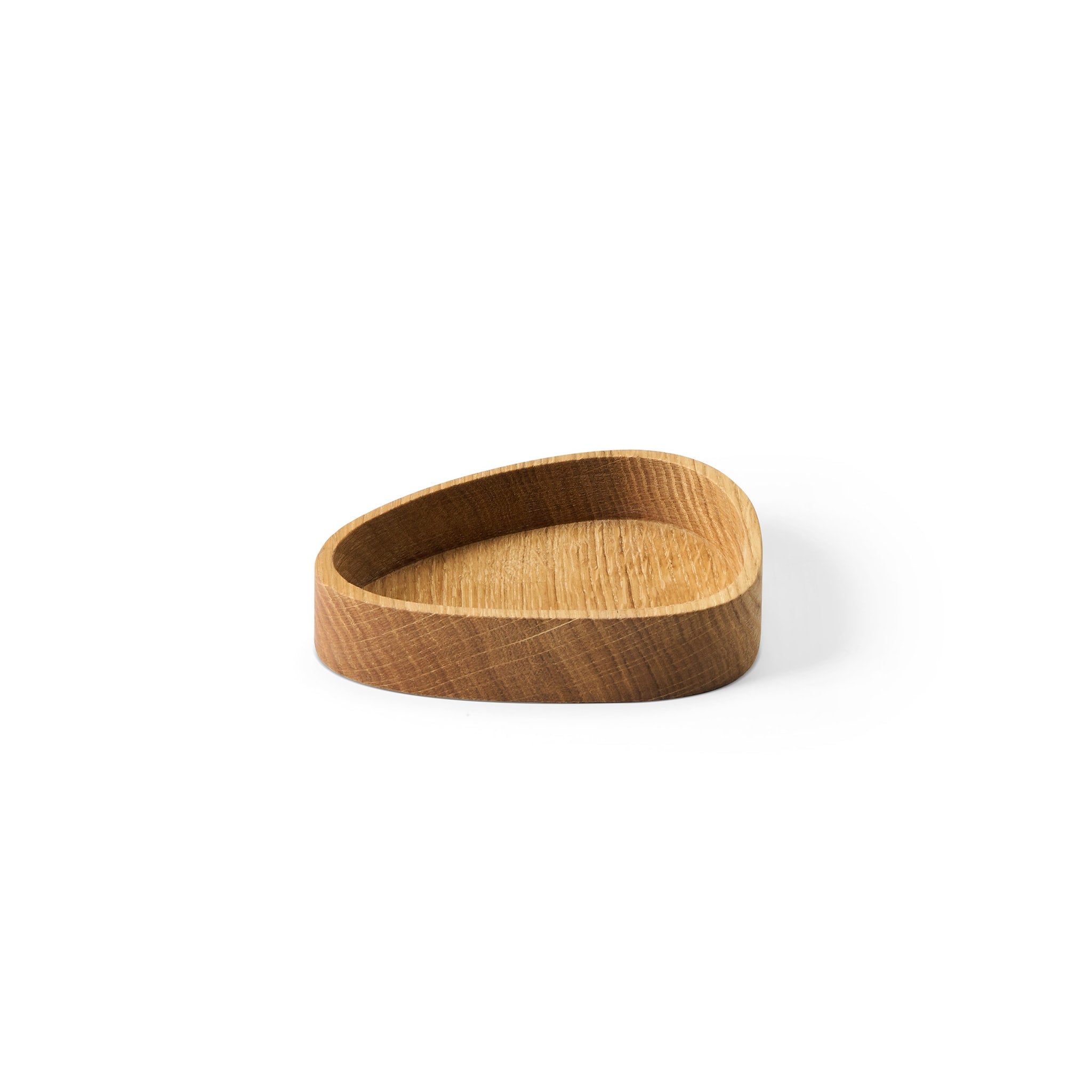 Premium Oak Wood Coaster Holder - LIND DNA Wood Box Curve for Drink Coasters 12.5x14cm, Natural Wood Home Bar Accessory for Dining Table, Coffee Table & Party Decor