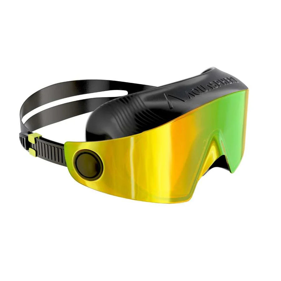 Aqua Sphere Defy Ultra Swimming Goggles - Black/Bright Yellow - Anti-Fog, UV Protection for Pool, Open Water & Triathlon Training