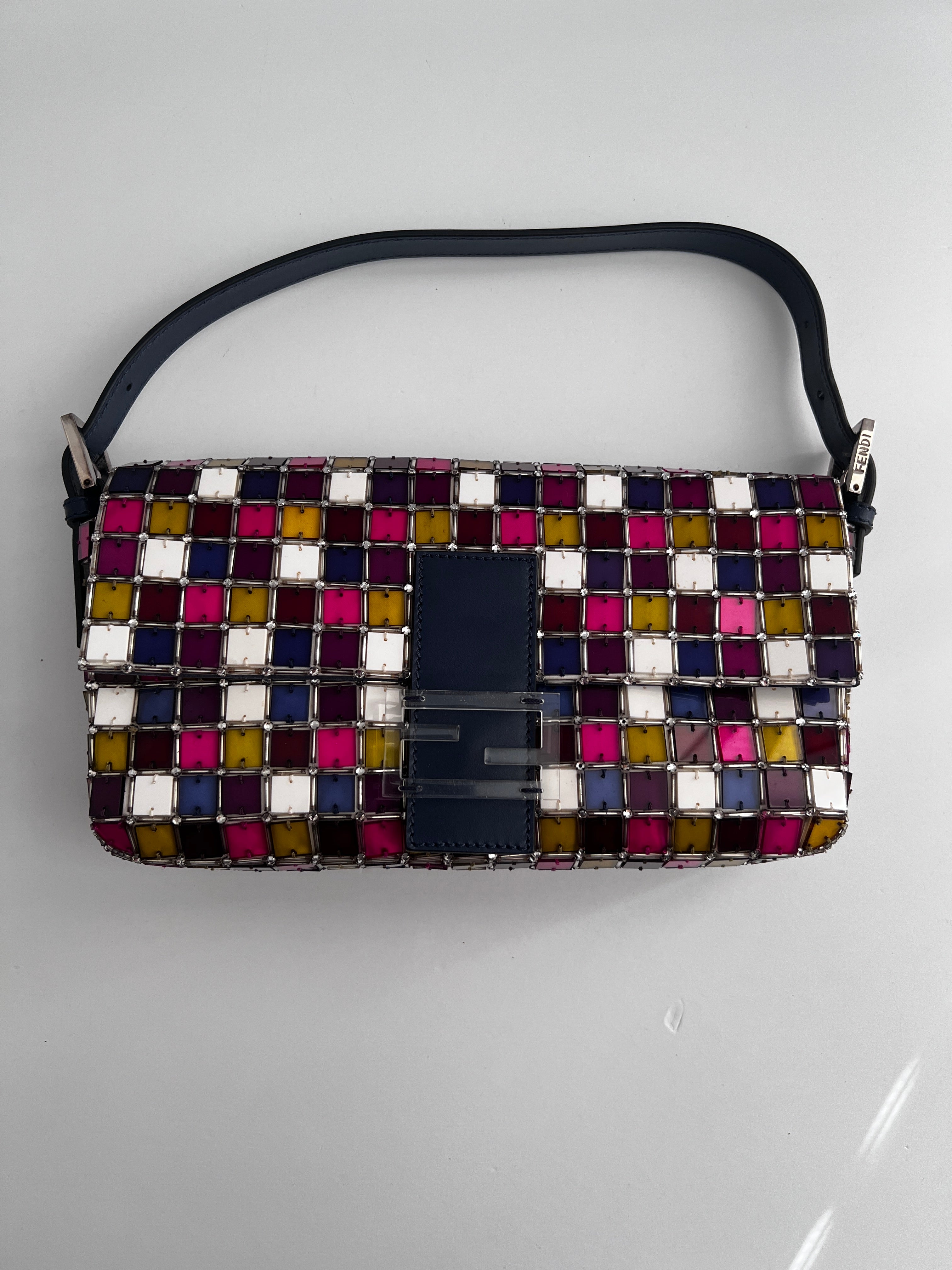 Fendi Mosaic Baguette Bag - Luxury Designer Crossbody Handbag for Women | Perfect for Parties, Date Nights & Special Occasions