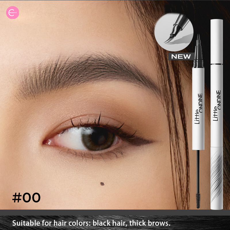 Little Ondine WildBrow Dual End Precision Defining Brow Pen - Waterproof Eyebrow Pencil for Natural Looking Brows - Perfect for Everyday Makeup and Professional Use