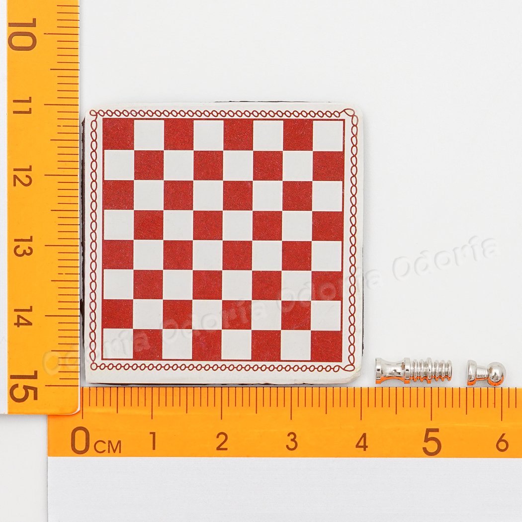 Odoria 1/12 Miniature Chess Board Set - Perfect for Dollhouse Decor, Miniature Gaming, and Collectible Display Accessories