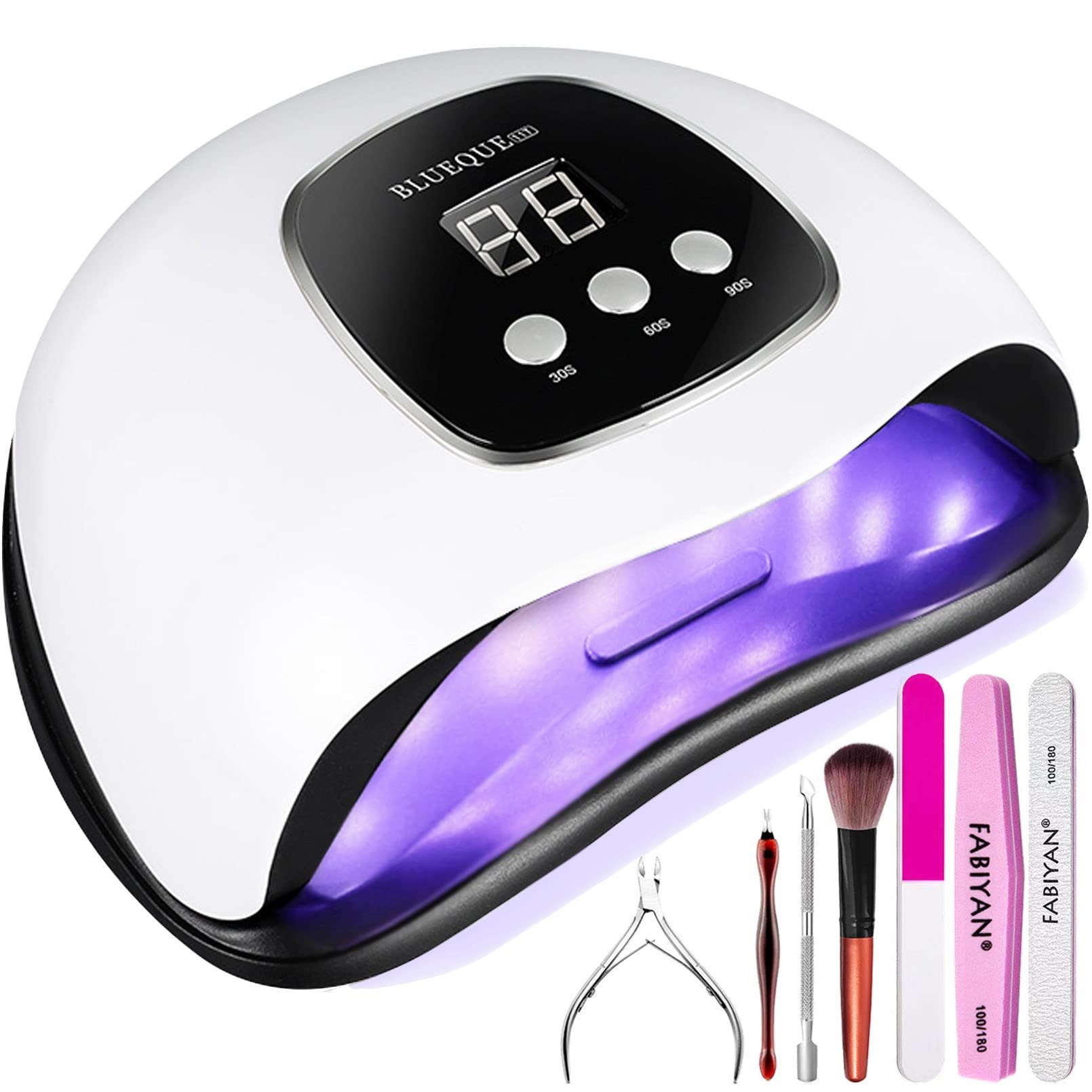 BIGBEAR 48W UV LED Nail Lamp for Gel Polish - Fast Drying Nail Light with Auto Sensor & Timer, Portable Nail Dryer for Fingernails & Toenails | Perfect for Home Manicures, Salon Professionals & DIY Nail Art Enthusiasts