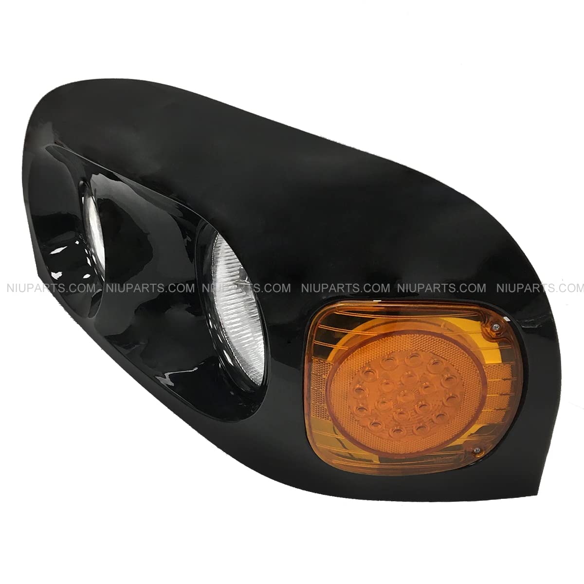 Freightliner Century 2004-2015 LED Headlight Assembly - Black Driver Side with Corner Lamp | Replacement Headlamp for Improved Night Visibility | Perfect for Truck Upgrades & Road Safety