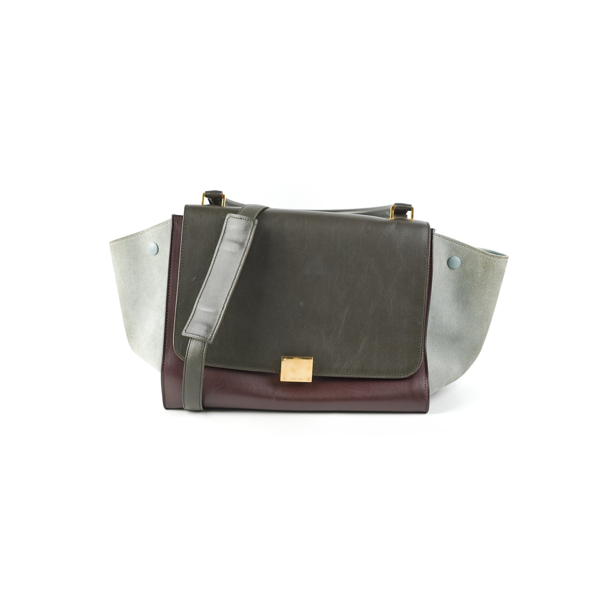Celine Trapeze Two-Toned Leather Handbag for Women - Luxury Designer Shoulder Bag & Crossbody Purse - Perfect for Work, Travel and Evening Events