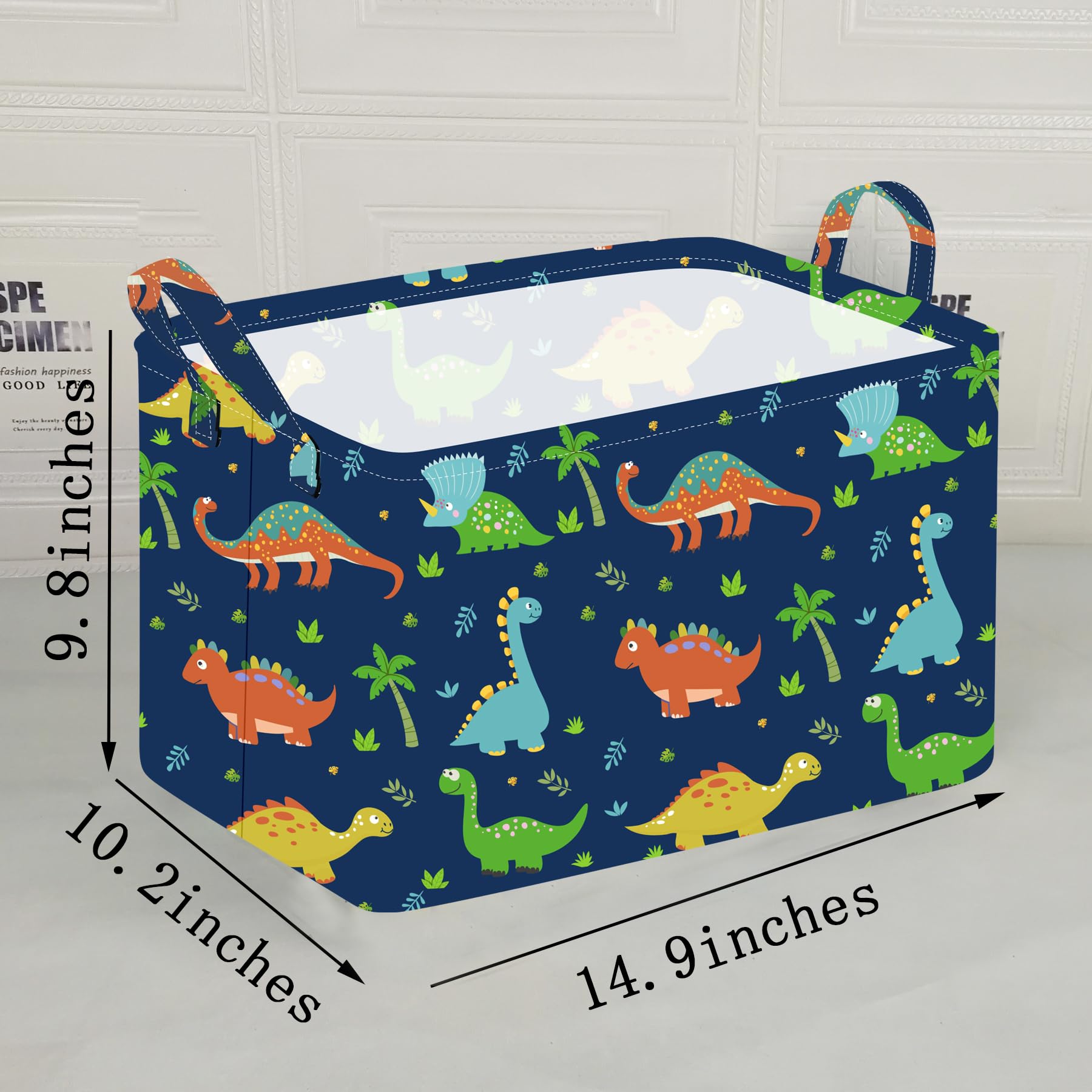 Rectangle Kids Shelf Nursery Storage Basket with Handles - Baby Toys Organizer, Laundry Hamper & Toy Bin for Boys and Girls - Perfect for Nursery, Playroom & Kids Bedroom Organization