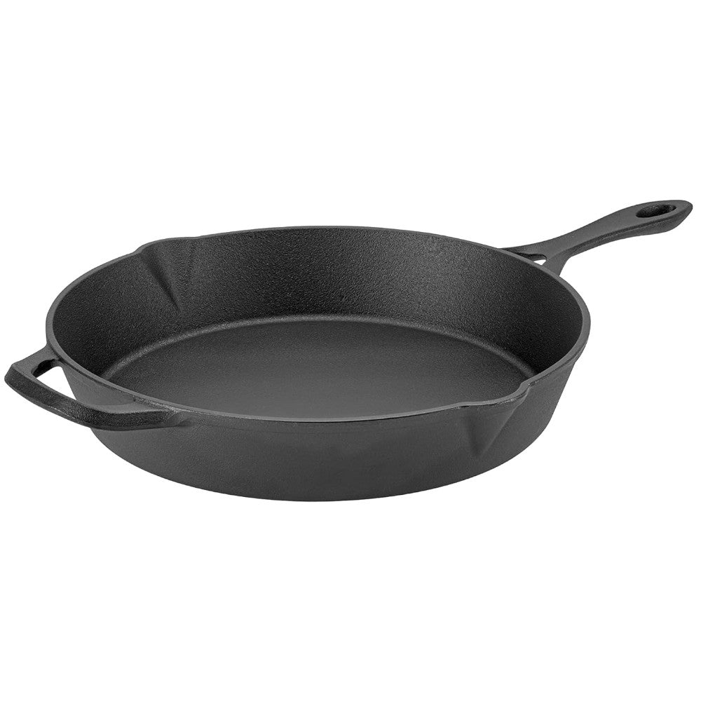 LAGOSTINA L999040130 10-Inch Cast Iron Skillet - Pre-Seasoned, Heavy Duty Cookware for Searing, Frying & Baking - Perfect for Stovetop, Oven & Camping Use