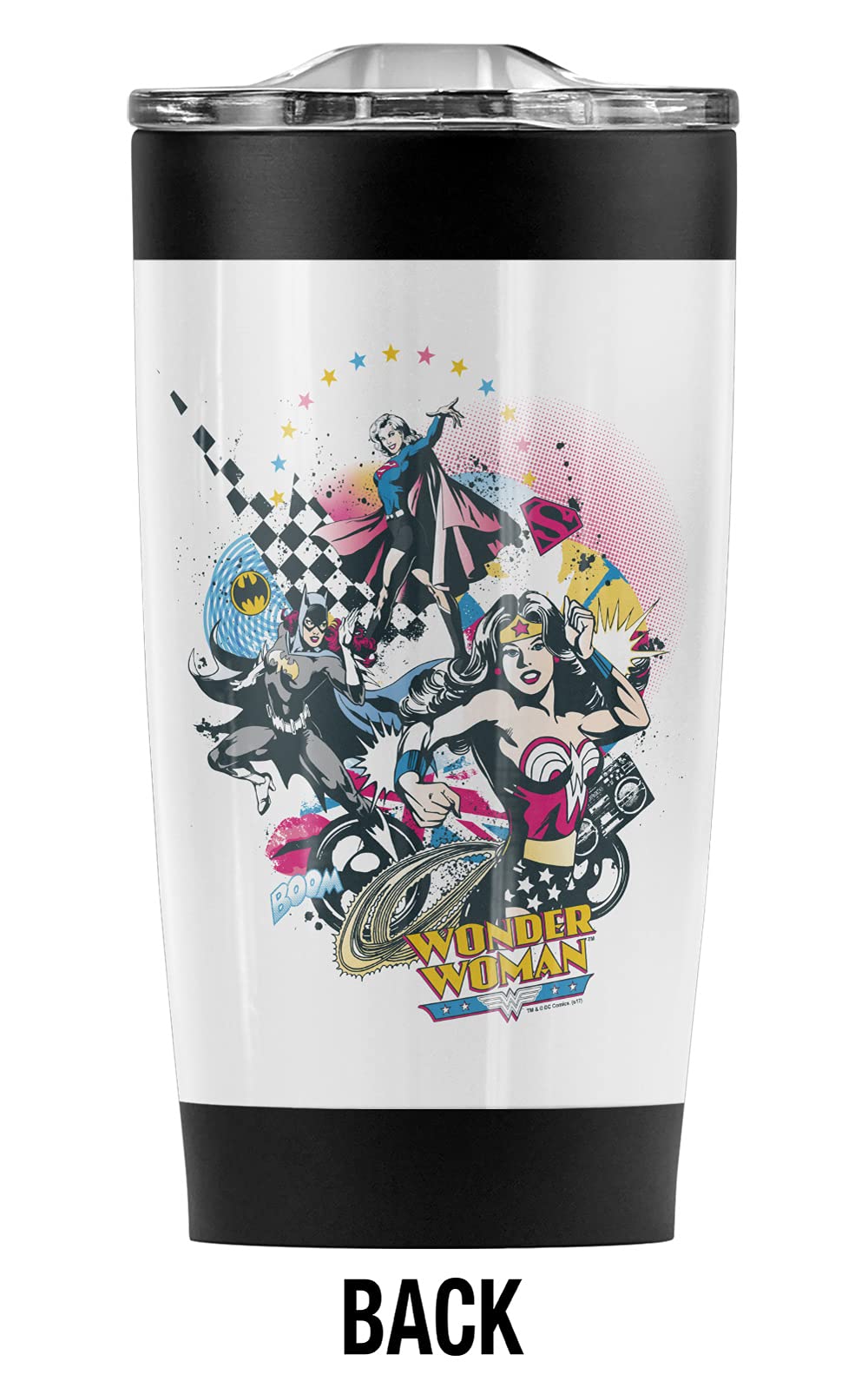**Justice League Power Trio 20 oz Stainless Steel Tumbler - Vacuum Insulated Travel Mug with Leakproof Lid for Coffee, Tea & Cold Drinks - Perfect for Office, Gym & Outdoor Adventures**