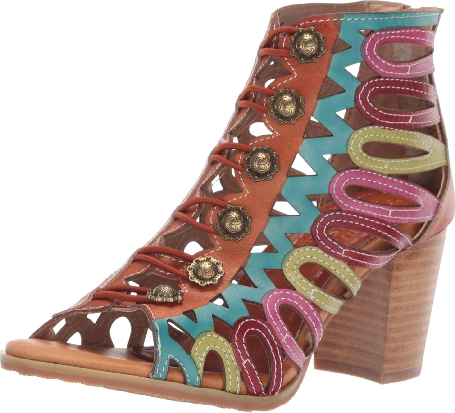 Spring Step L'Artiste Women's Julian Comfortable Leather Sandals with Arch Support - Perfect for Summer Walking, Beach Vacations & Casual Outfits