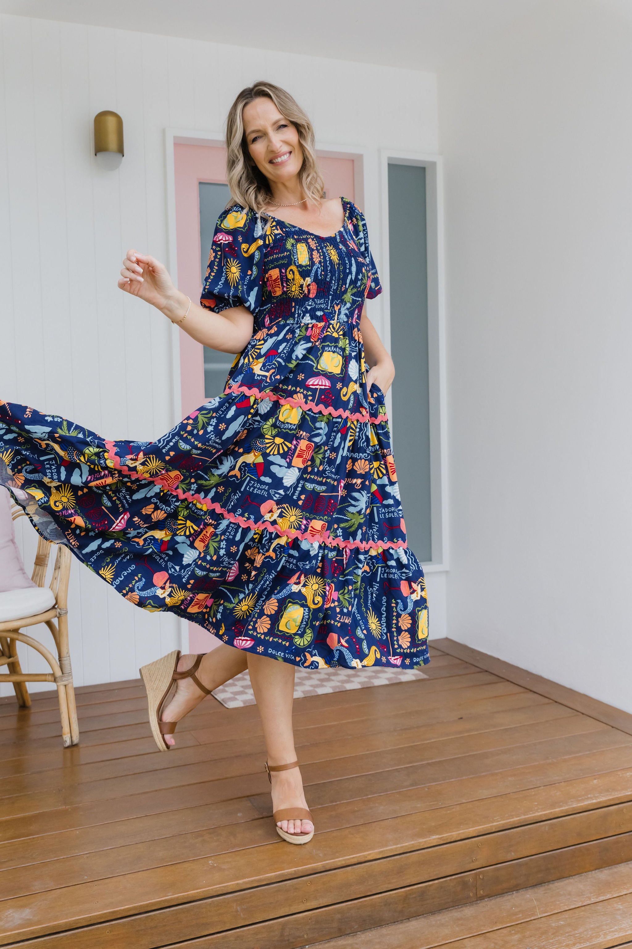 Peri Midi Dress - Flowy Euro Summer Dress for Women | Perfect for Beach Vacations, Date Nights & Summer Parties