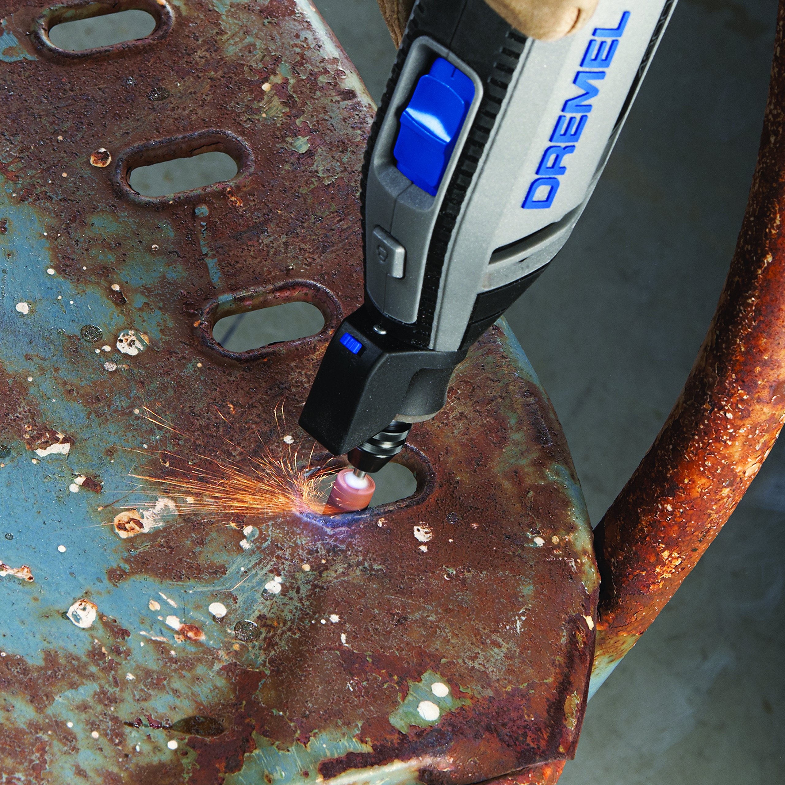 Dremel 4300 Rotary Tool Kit with LED Light & 335 Plunge Router Attachment - Perfect for Woodworking, Metal Engraving, and DIY Craft Projects