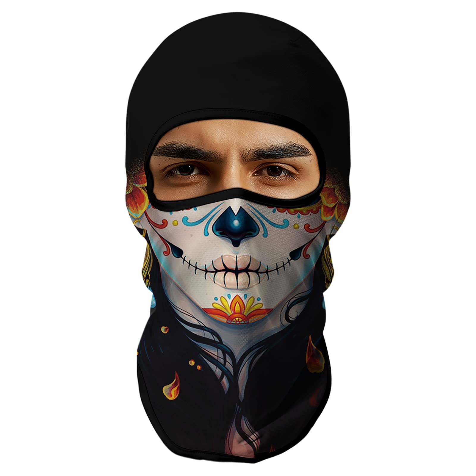 Venswell 3D Skull Balaclava - Winter Ski Mask for Men & Women, Full Face Cover for Cycling, Motorcycle, Snowboarding, Halloween Costume - Warm & Breathable Cold Weather Gear