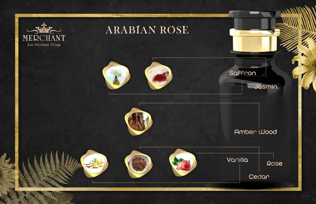 Arabian Rose Eau De Parfum - Unisex Fragrance for Men & Women (100ml) | Long Lasting Luxury Scent for Date Night, Office & Special Occasions