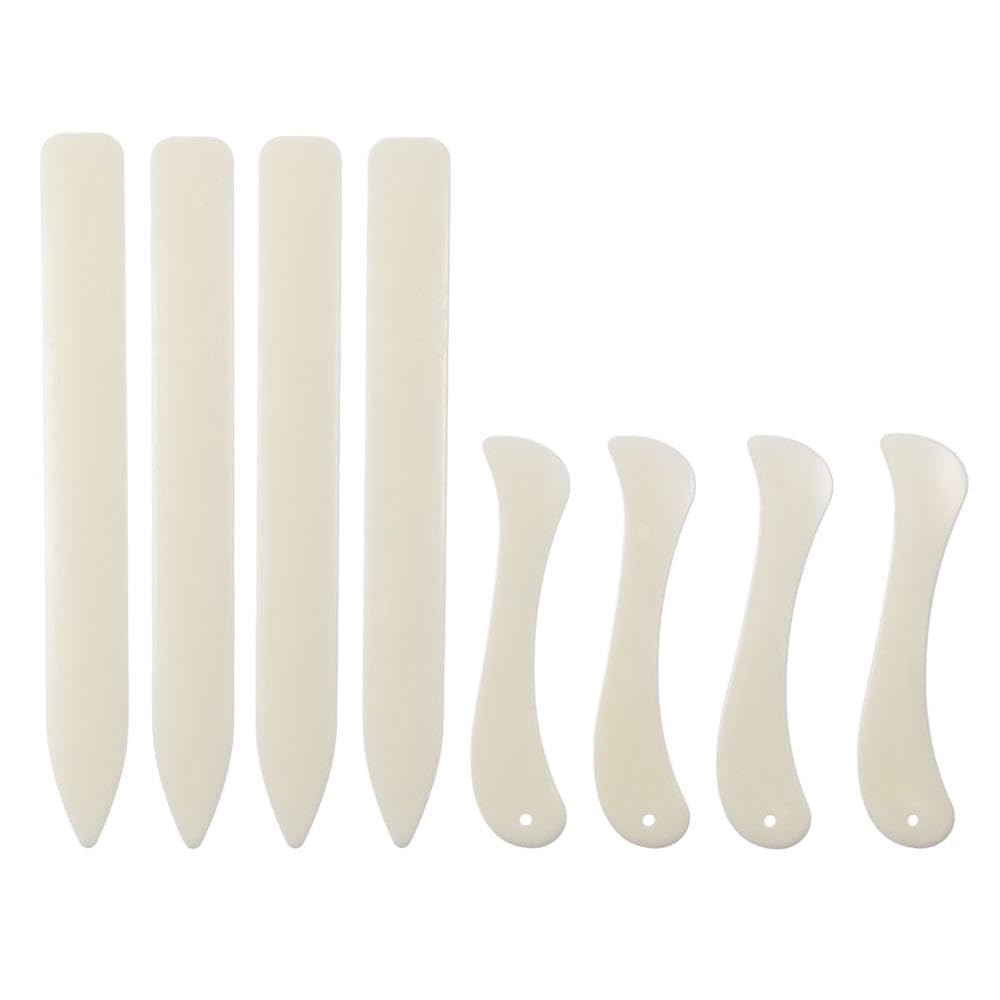 8Pcs Bone Folder Paper Creaser Set - Plastic Scoring Tool for DIY Crafts, Bookbinding, Card Making & Scrapbooking - Essential Supplies for Paper Folding & Creasing Projects
