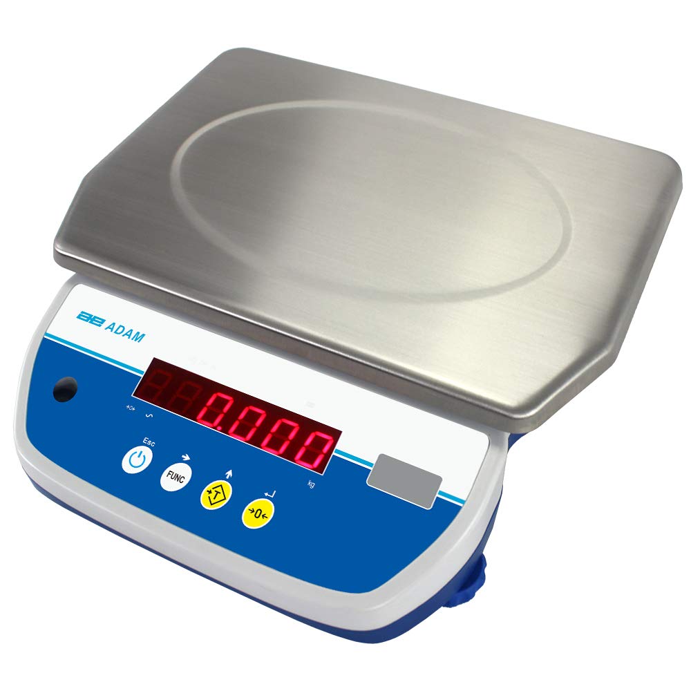 Adam Equipment ABW 32 Digital Waterproof Scale - 70lb/32kg Capacity, 0.01lb/5g Precision, IP67 & NSF Certified for Food Production, Industrial & Professional Kitchen Use - Perfect for Washdown Areas, Commercial Kitchens, and Hygienic Food Processing Environments