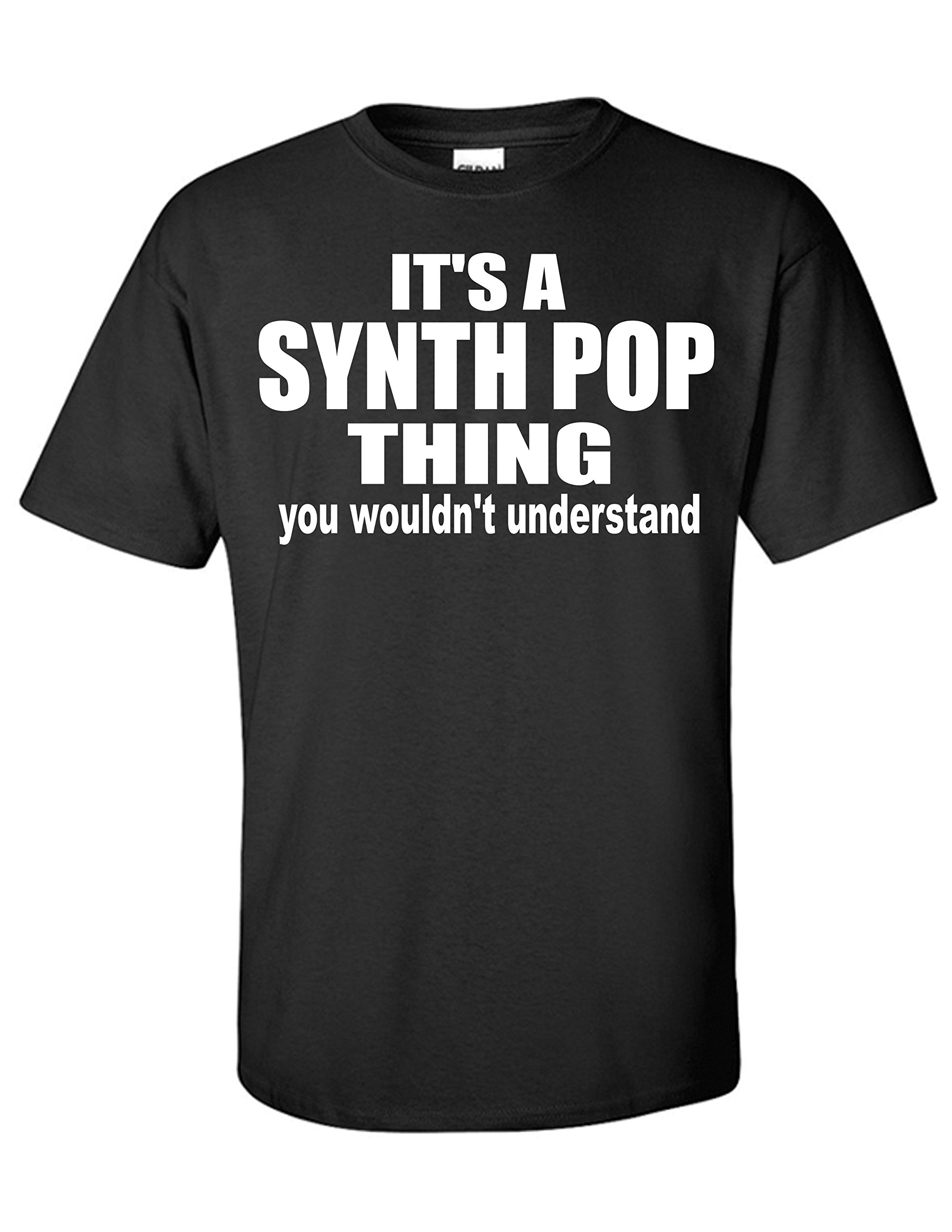 STUFF WITH ATTITUDE Synth POP Graphic Black T-Shirt | Cool Vintage Band Tee for Men & Women | Perfect for Concerts, Music Festivals & Casual Streetwear