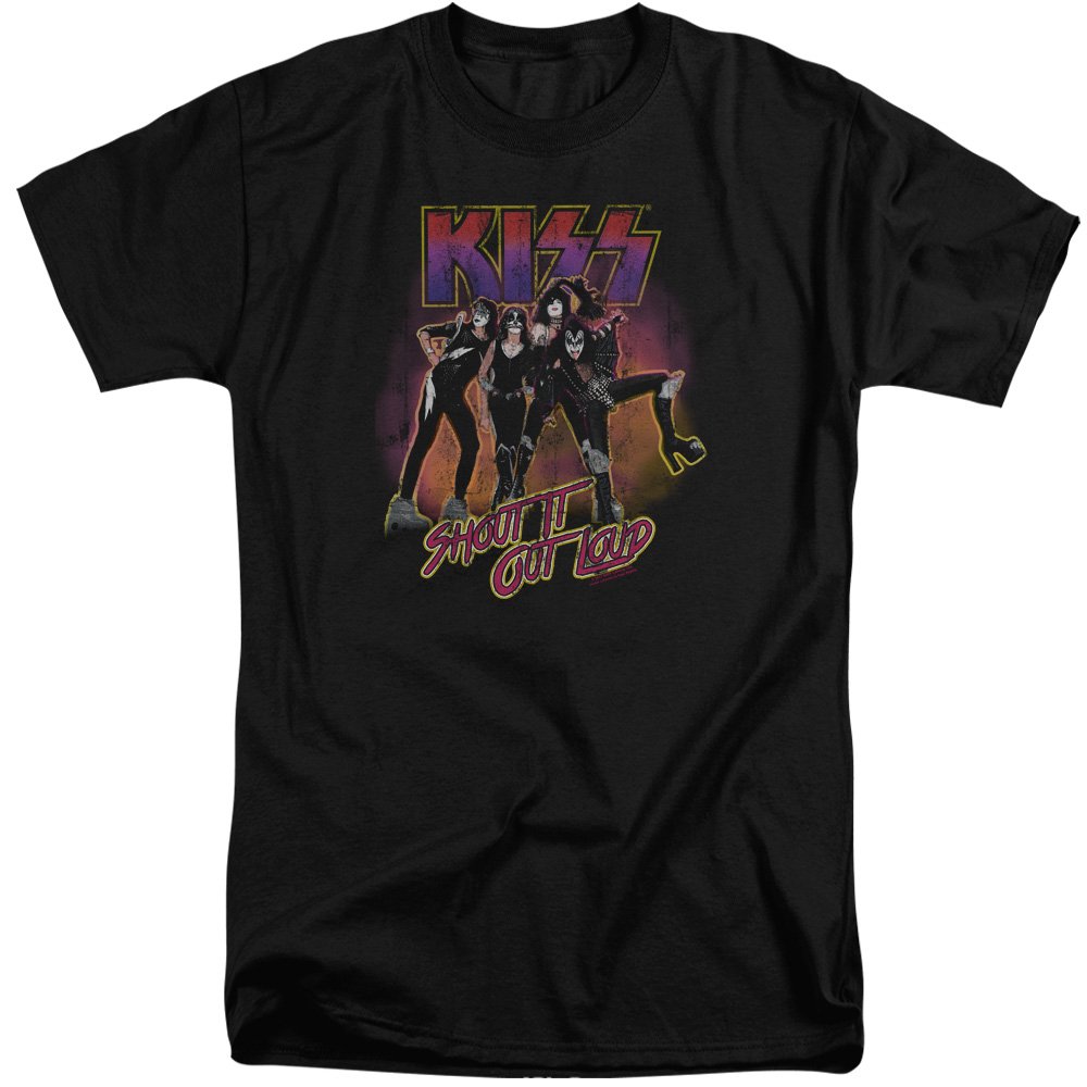 Kiss Shout It Out Loud Unisex Tall T-Shirt for Men & Women | Band Graphic Tee | Rock Music Concert & Casual Wear