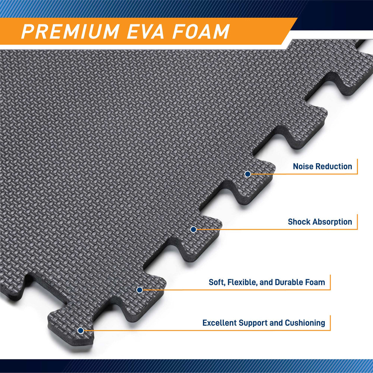 Premium High-Impact Flooring Mat - Marcy MAT 20 Exercise & Gym Floor Protection for Home & Commercial Use - Shock Absorbent, Durable & Non-Slip Workout Mat for Weightlifting, Cardio & Fitness Training