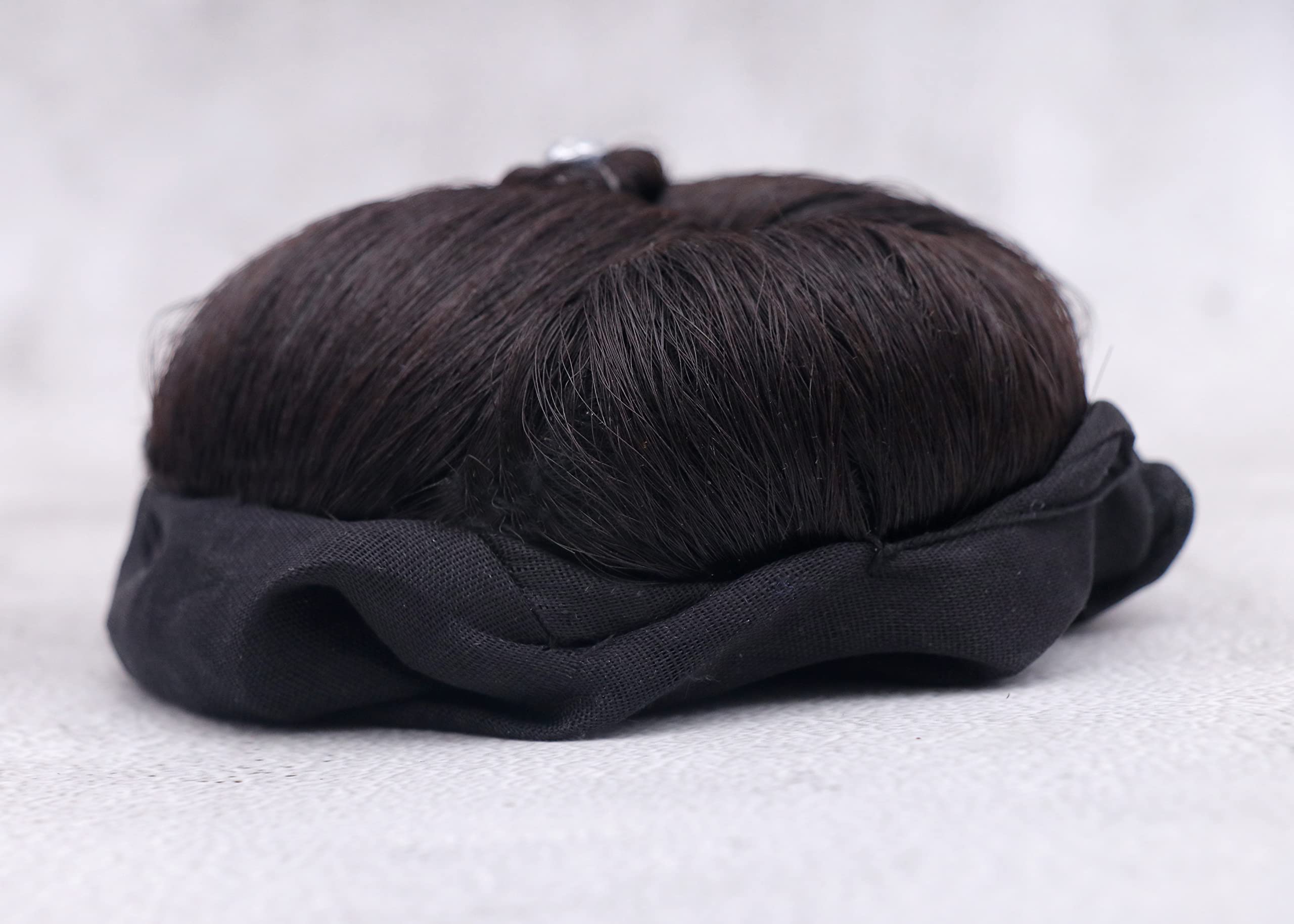 NAVMAV Stone Work Hair Juda Bun - Synthetic Black Hair Extension for Women & Girls | Perfect for Weddings, Parties & Festivals