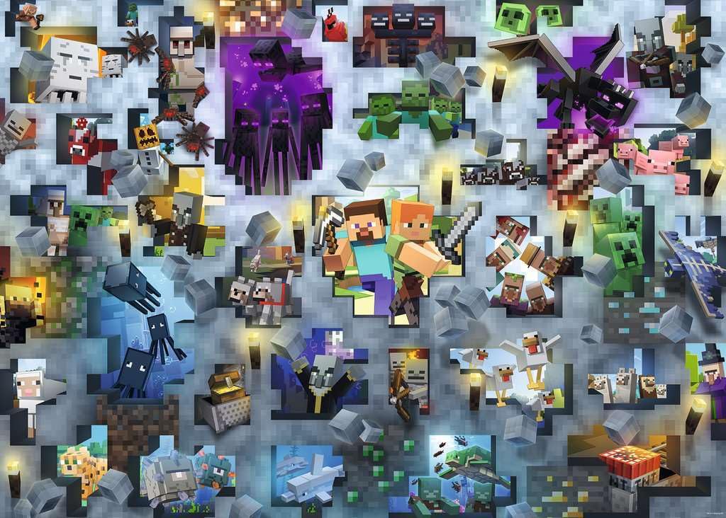 Ravensburger 1000 Piece Adult Jigsaw Puzzle - Minecraft Themed (17188) - Perfect for Family Game Night, Stress Relief & Home Decor