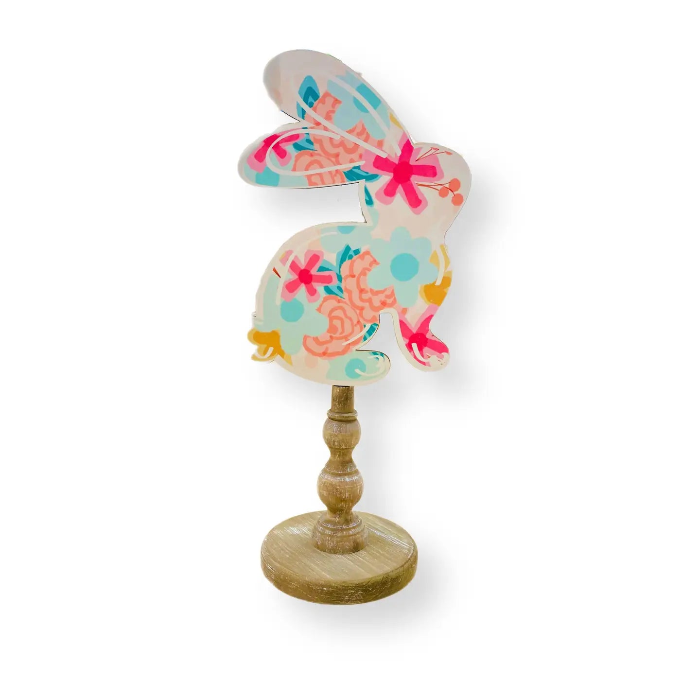Easter Bunny Cake Topper Floral Decor - Perfect for Spring Desserts, Baby Showers & Wedding Cakes