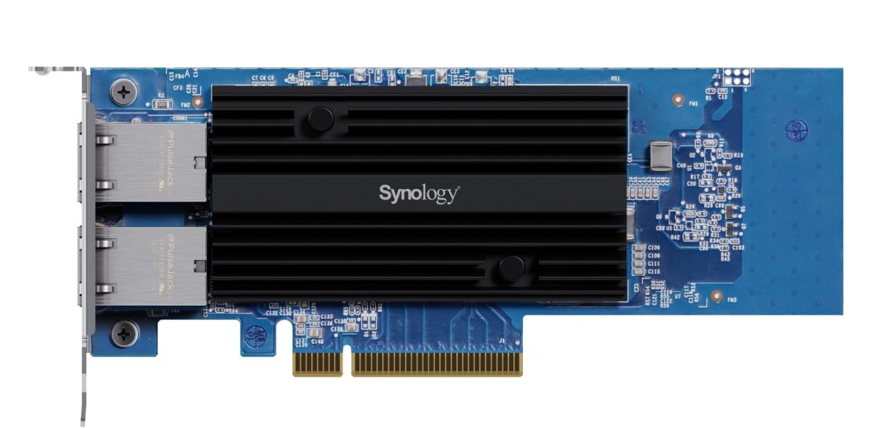 Synology Dual-port 10GbE PCIe Network Card - 10000Mbps Internal Ethernet Adapter for High-Speed Data Transfer - Ideal for NAS Servers, Workstations & Data Centers