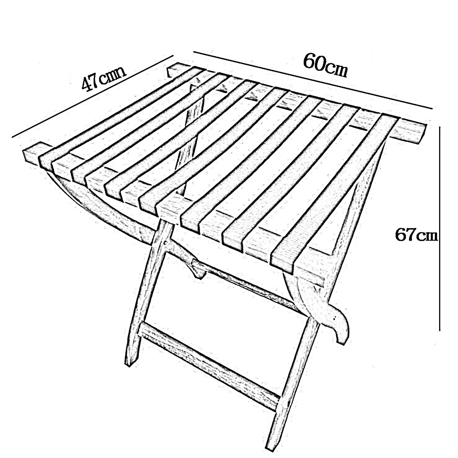 Solid Wood Folding Luggage Rack for Hotel Rooms - 60x47x67cm Brown Storage Rack | Space-Saving Hotel Furniture for Suitcases, Bags & Travel Gear