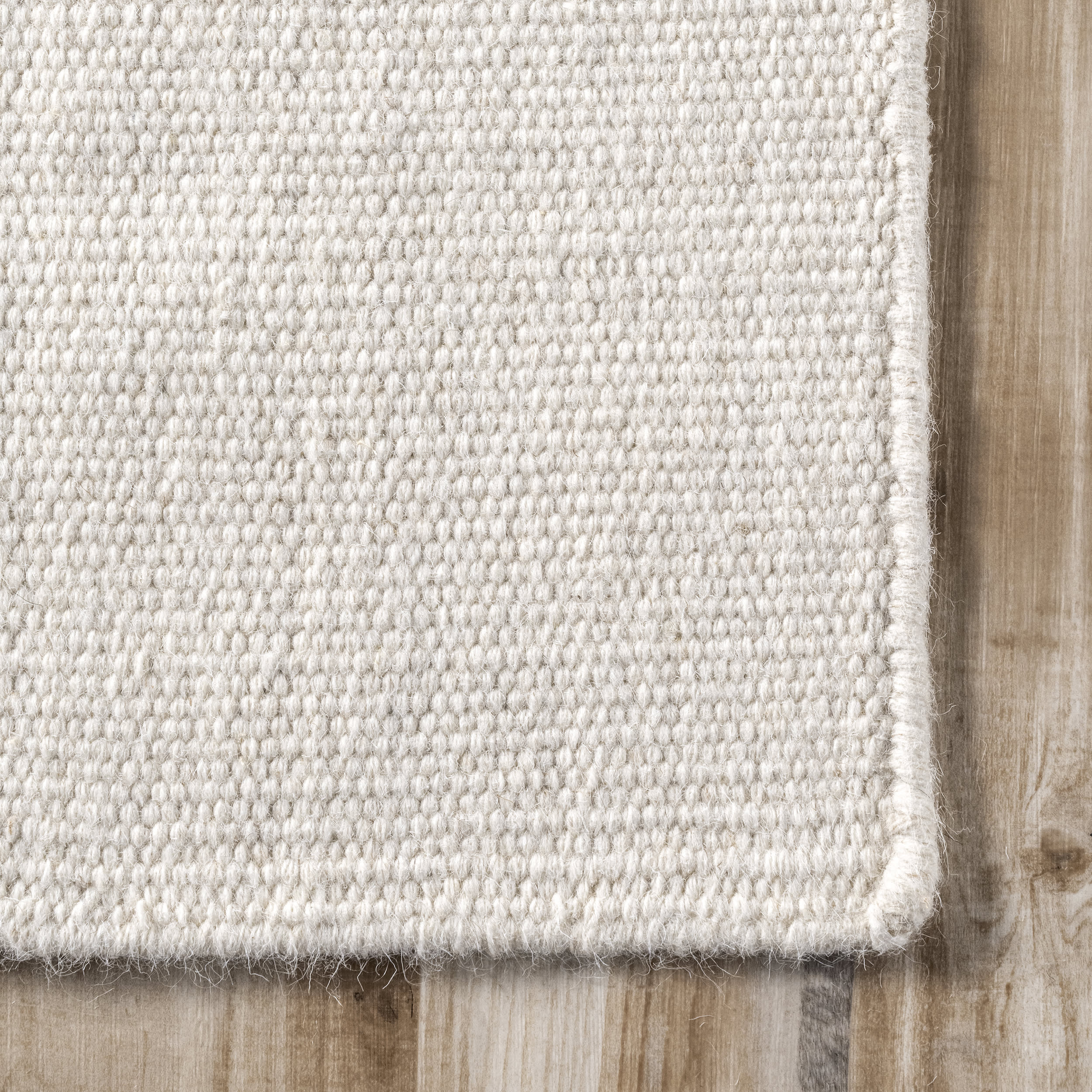 Elowen Double Striped Area Rug | Ivory & White Stripes | Soft & Durable for Living Room, Bedroom, or Nursery Decor