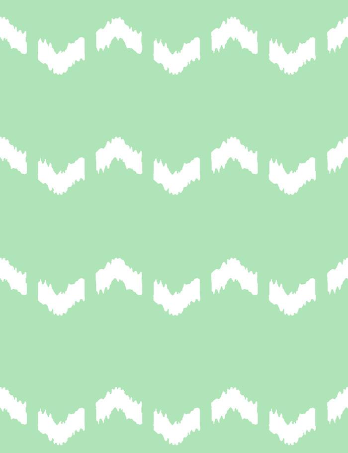 Fes Zag Wallpaper by Wallshoppe - Mermaid Green Peel & Stick Removable Wallpaper - Perfect for Bedroom, Nursery, and Home Office Decor
