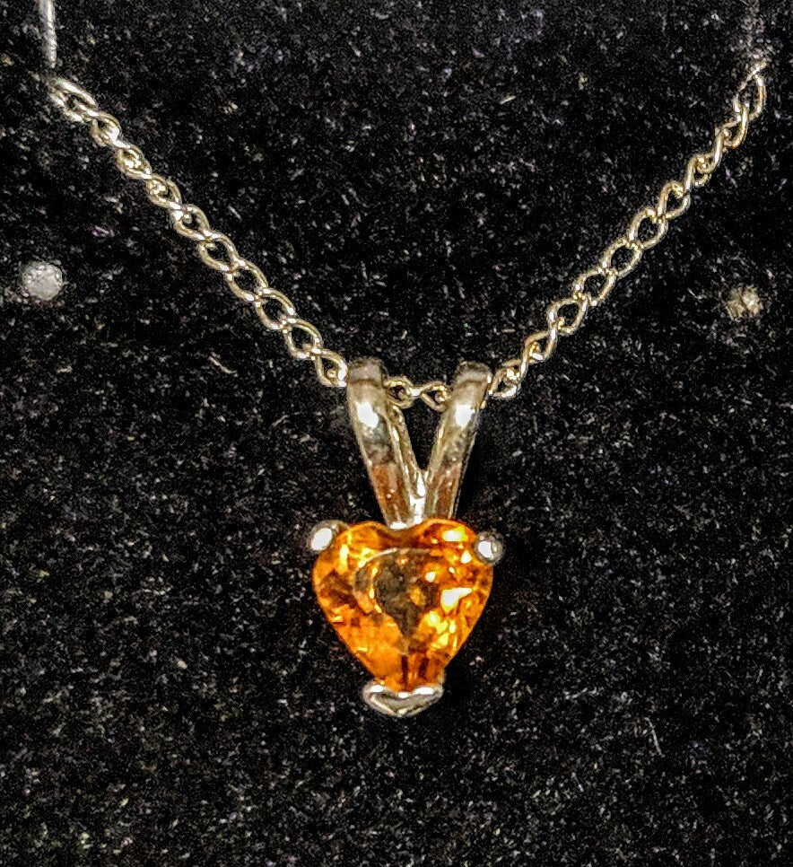 Natural Birthstone Heart Pendant Necklace - Solid Sterling Silver or 14K White/Yellow Gold - 5mm Dainty Jewelry for Kids & Women - Perfect for Birthdays, Christenings & Special Occasions