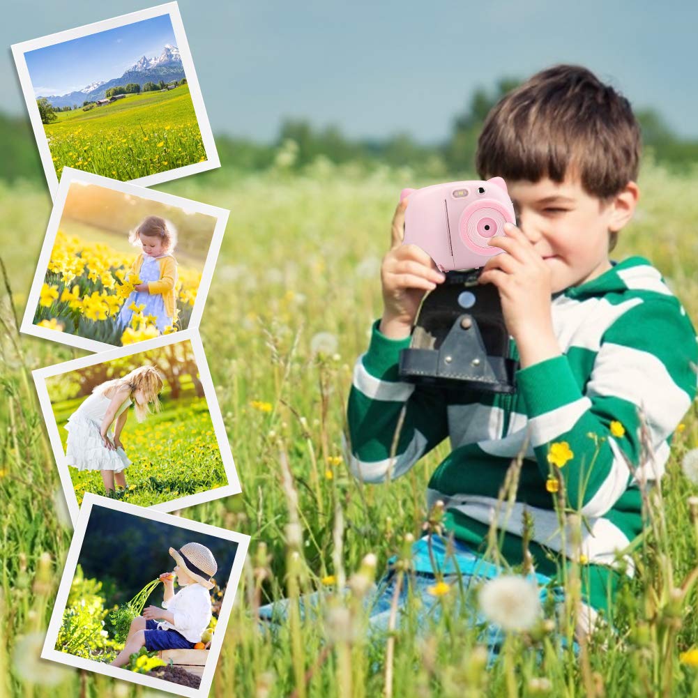 Kids Instant Print Camera - Portable, Easy to Use Travel Camera for Children with High-Quality Craftsmanship | Perfect for Birthday Gifts, Travel Souvenirs & Family Moments