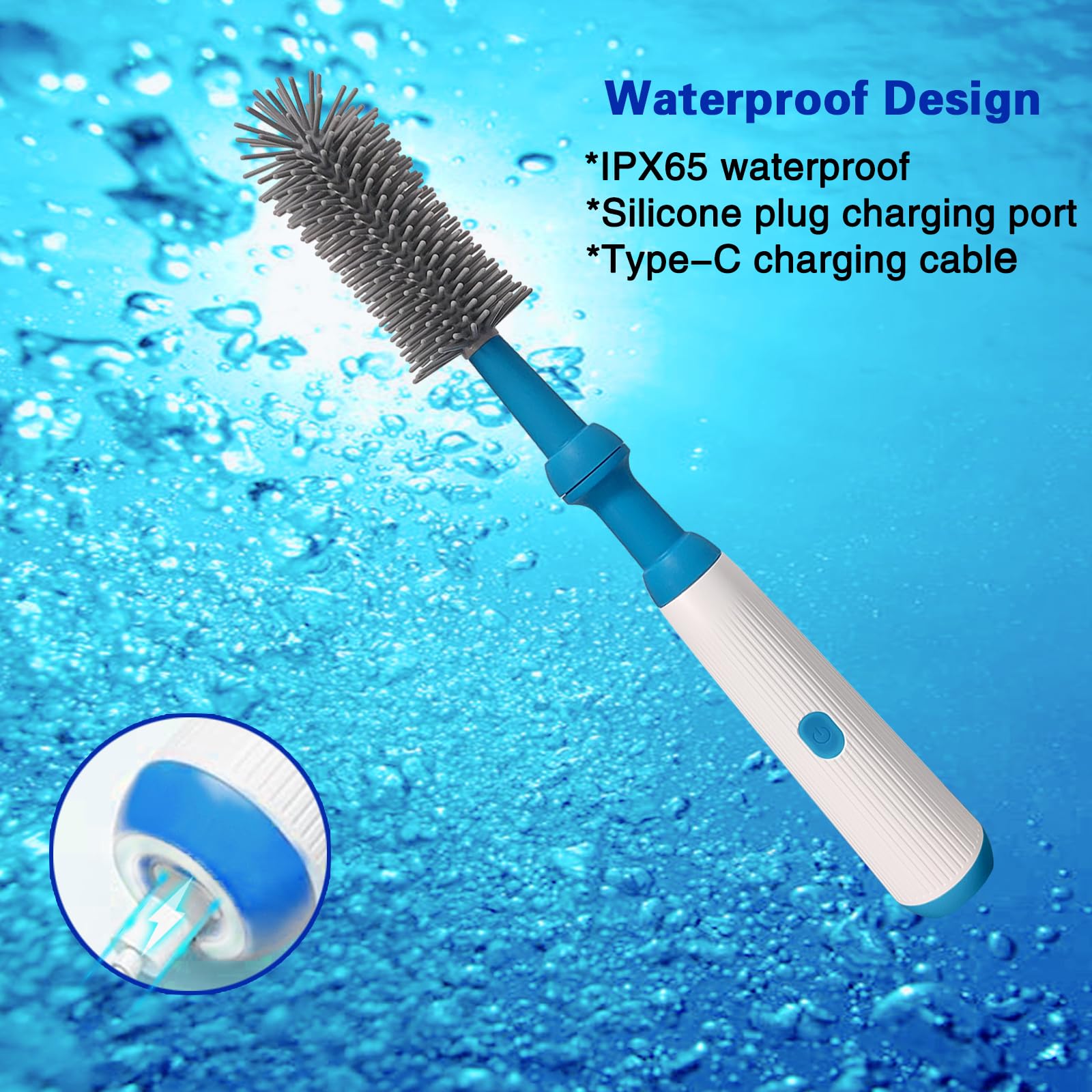 Electric Baby Bottle Brush Cleaner Set - Rechargeable & Automatic for Easy Cleaning