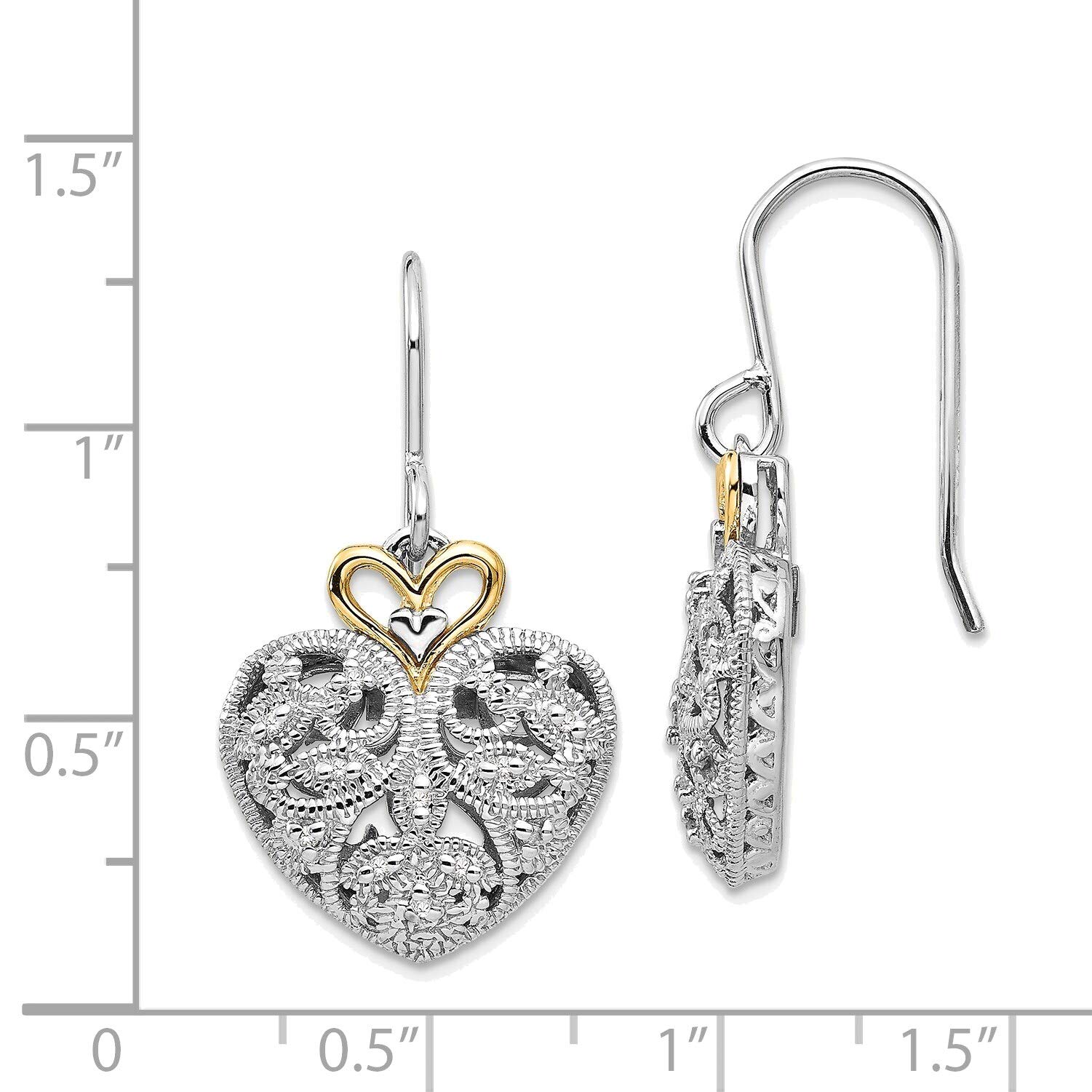 14K Diamond Vintage Earrings - Solid Sterling Silver Stud Earrings for Women, Elegant Gift for Anniversary, Wedding, Party & Special Occasions