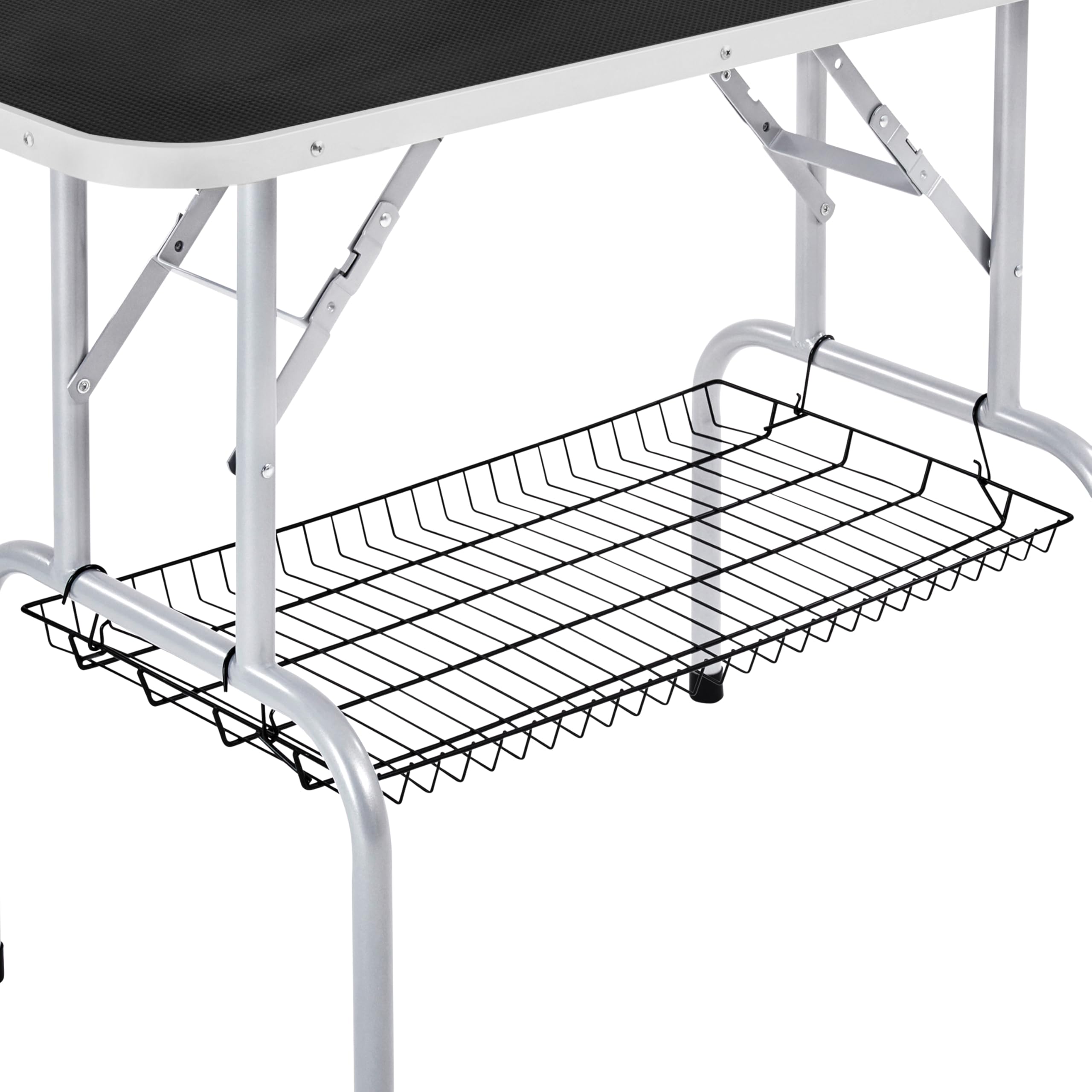 Yaheetech 46 Inch Adjustable Height Pet Grooming Table for Large Dogs - Portable Dog Trimming & Drying Table with Arm, Noose & Mesh Tray - Supports Up to 265 lbs - Perfect for Professional Groomers & Home Use - Black