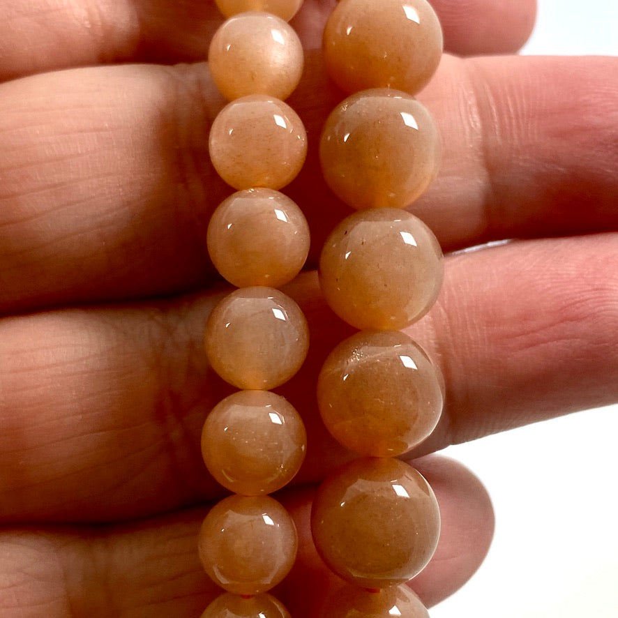 Moonstone (Peach) Healing Crystal Bracelet for Women - Natural Gemstone Jewelry for Meditation, Yoga & Positive Energy