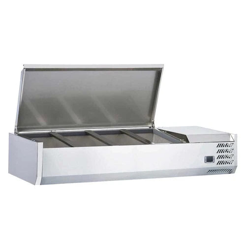 Coldline CTP48SS 48-Inch Stainless Steel Refrigerated Salad Bar with 4 Pans - Commercial Countertop Display for Restaurants, Delis & Buffets