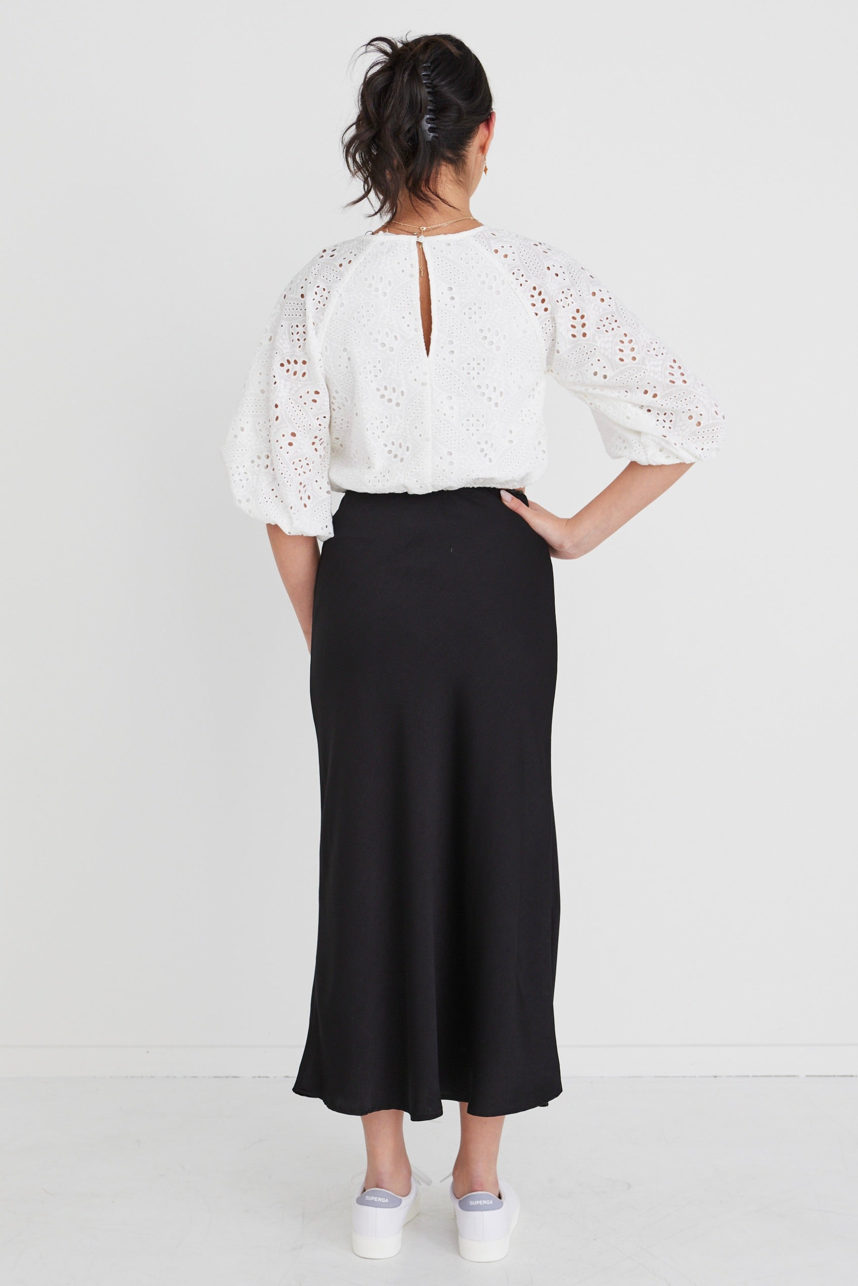 Embellished White Broderie Anglaise Cropped Puff Sleeve Blouse - Women's Vintage Boho Chic Top for Summer, Beach, and Casual Outings