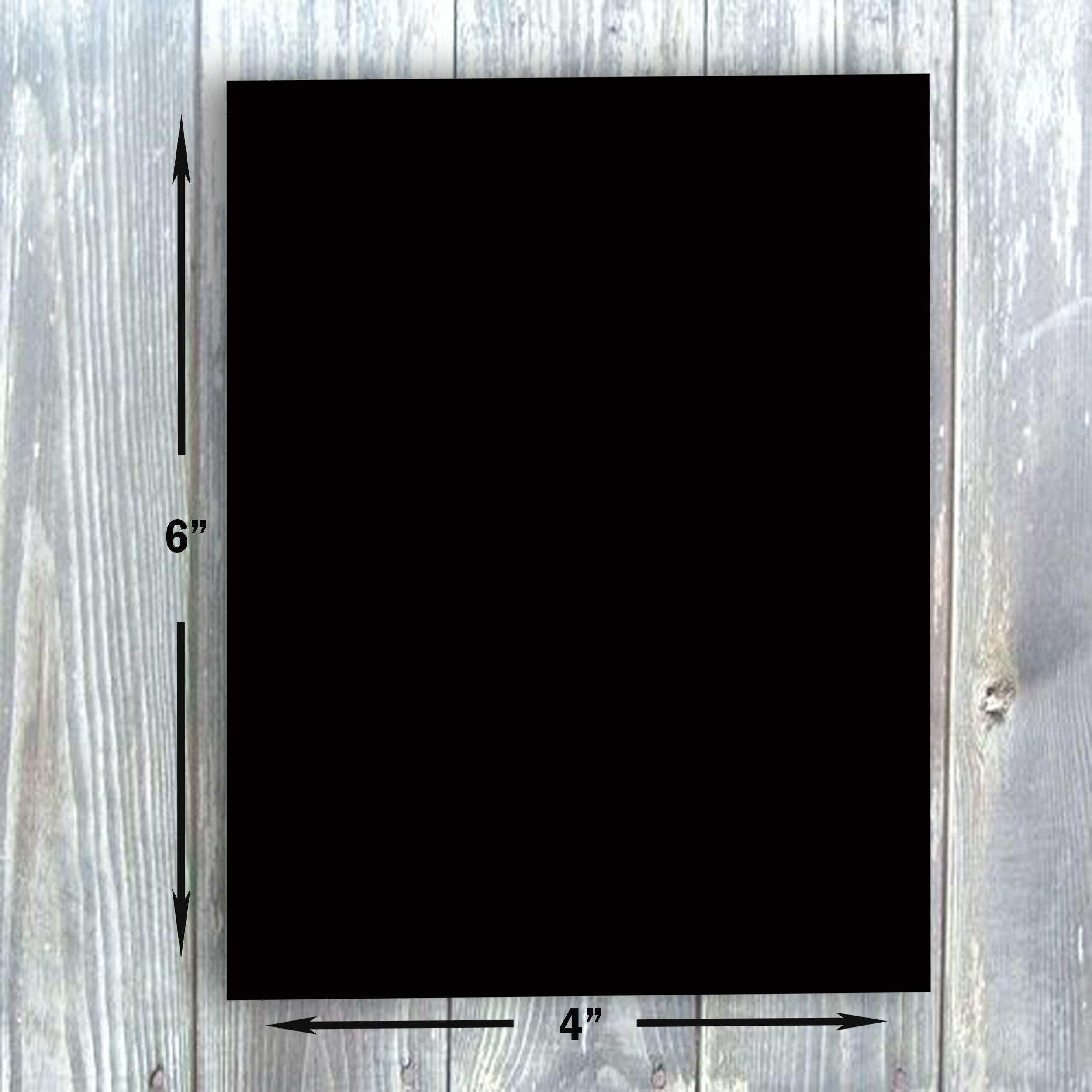 Premium 80 lb Black Cardstock Paper - 100 Pack of 4x6