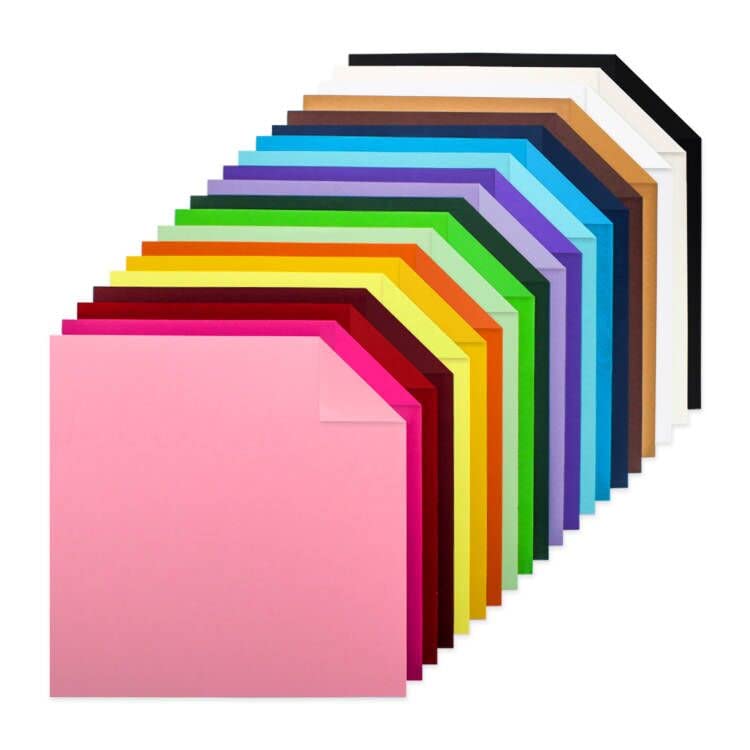 60 Sheets 12x12 Inch Colored Cardstock Paper - 250 GSM (85 lb) Heavyweight, 20 Assorted Colors for Cricut, Scrapbooking, DIY Cards, Invitations & Paper Crafts - Perfect for Home, School & Office Projects