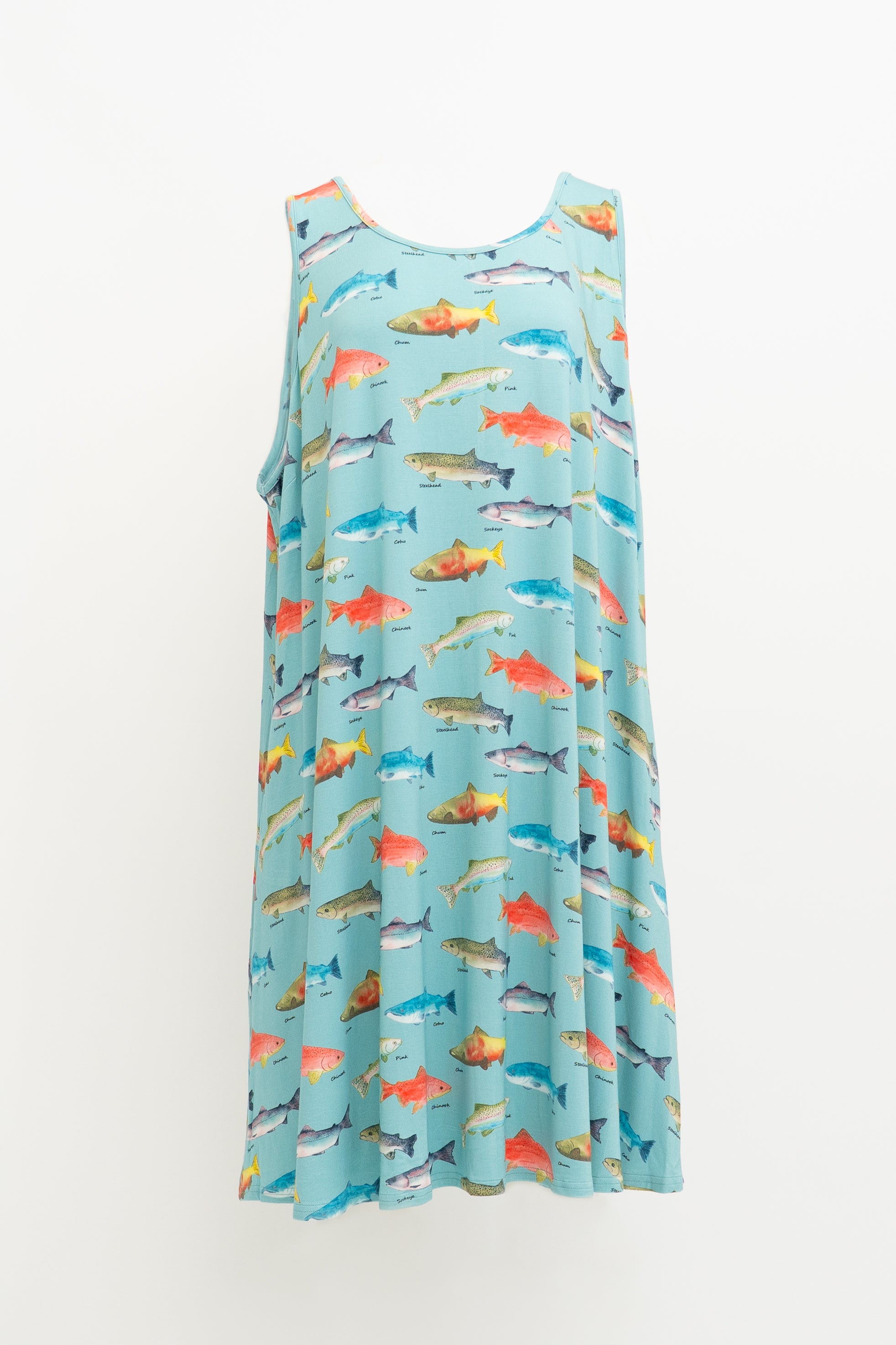 Evangeline Women's Dress - Soft Bamboo Fabric, Canada Salmon Color - Perfect for Casual Wear, Office & Summer Outings