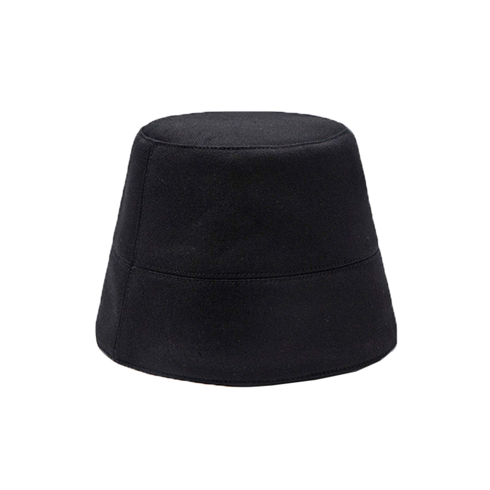 Women's Deep Harajuku Panama Hat - Black Flat Bucket Cap with UV Protection for Beach, Outdoor & Summer Activities | Stylish Sun Hat for Travel, Vacation and Fashion