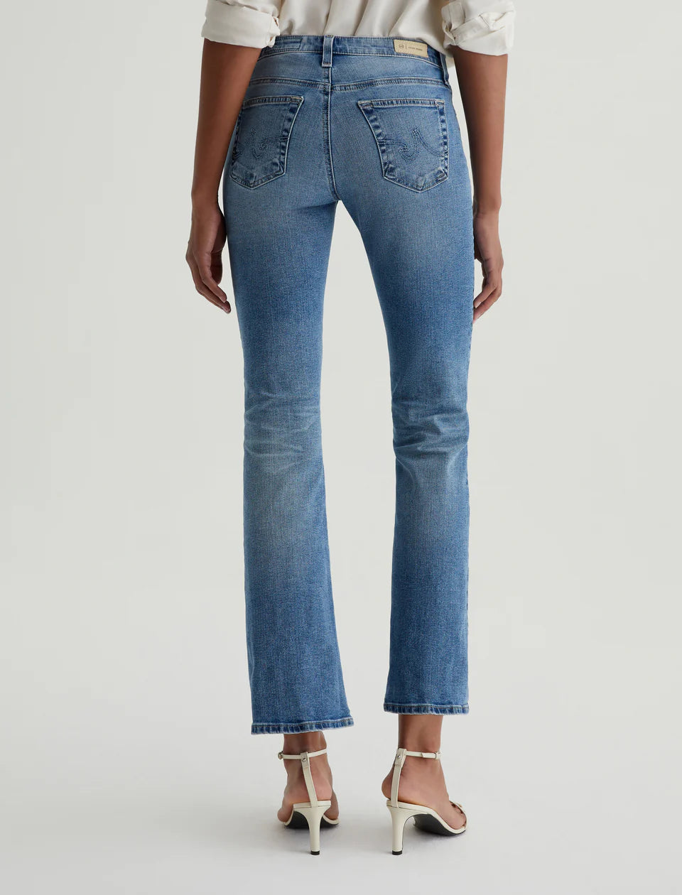 AG Angel Low Rise Boot Cut Jeans for Women - Stretchy Denim Pants, Comfortable & Flattering Fit - Perfect for Casual Wear, Office & Night Out
