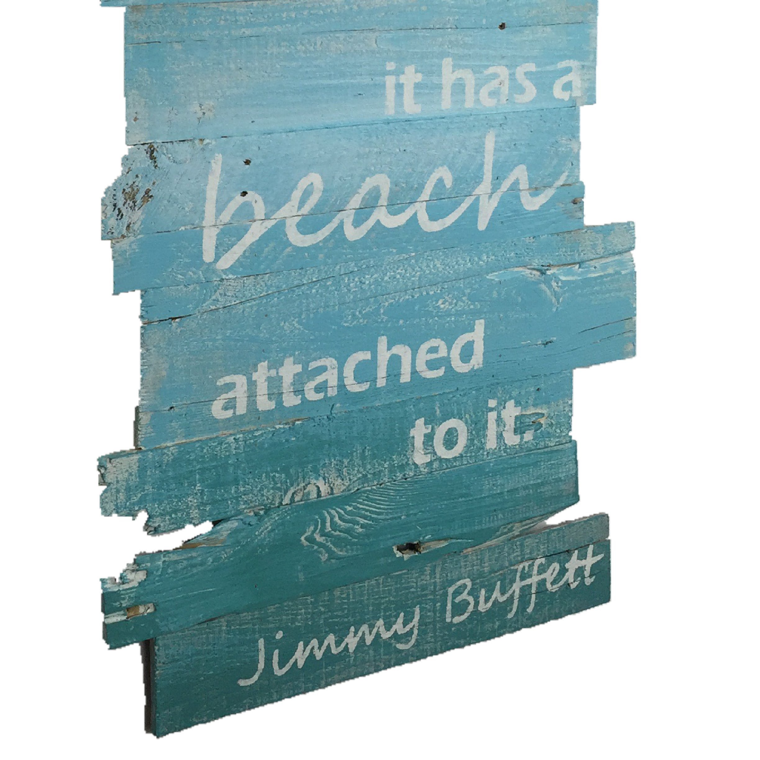 Coastal Beach Decor Wall Hanging - Nautical Themed Jimmy Buffett Inspired Home Decoration | Perfect for Beach Houses, Living Rooms & Outdoor Patios