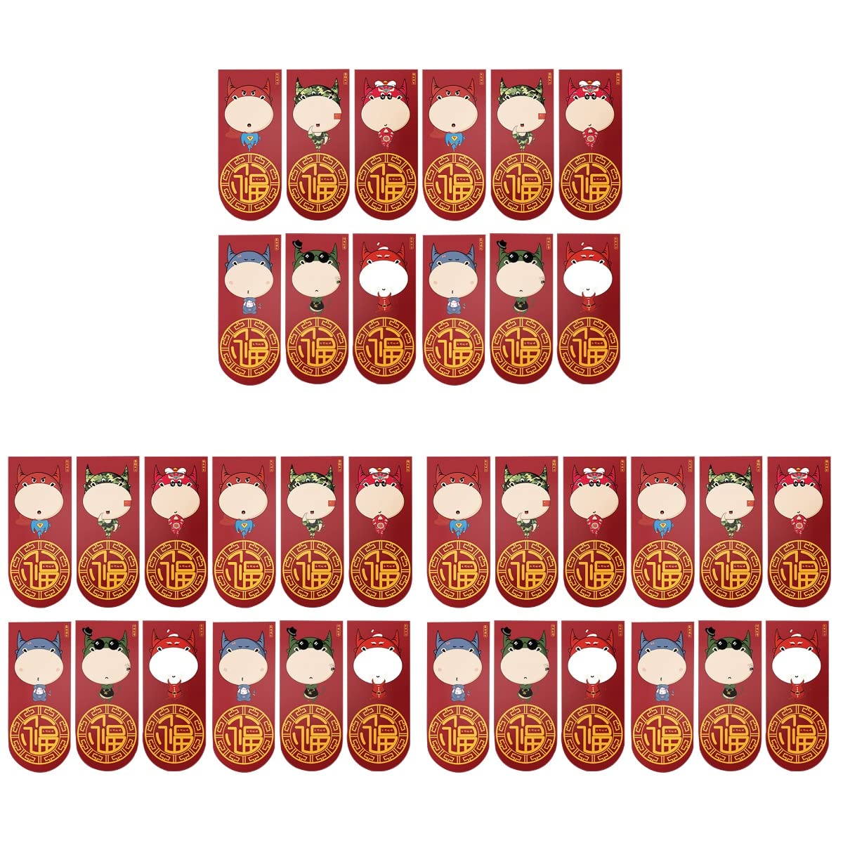 72 Pcs Chinese New Year Red Envelopes - Cartoon Ox Design Lucky Money Packets for 2024 Spring Festival | Perfect for Lunar New Year Gifts, Family Reunions & Holiday Celebrations