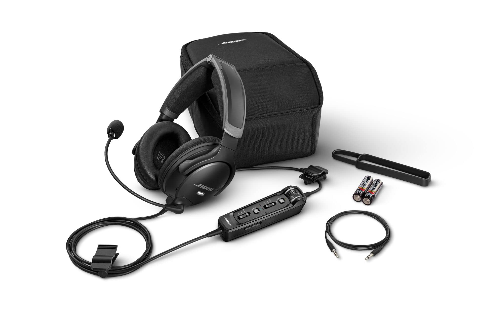 Bose A30 Aviation Headset with Bluetooth - Lightweight Comfortable Design, Adjustable ANR & Noise Cancelling - LEMO 6 Pin Connector - Black | Perfect for Pilots & Flight Training