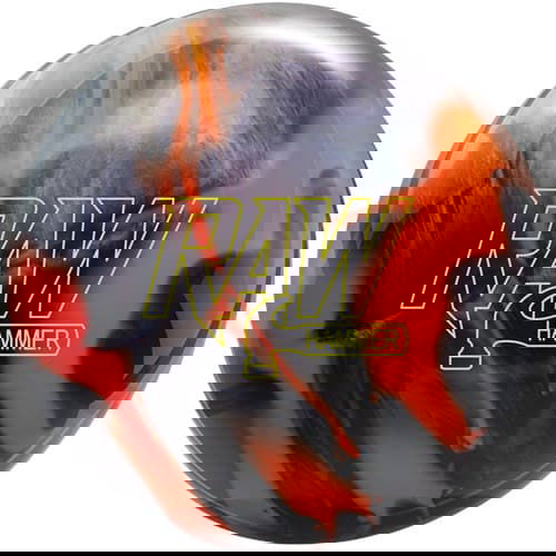 Hammer Raw Hybrid Orange/Black Bowling Ball – High Performance for Strikes & Spares | Perfect for League Play & Tournaments