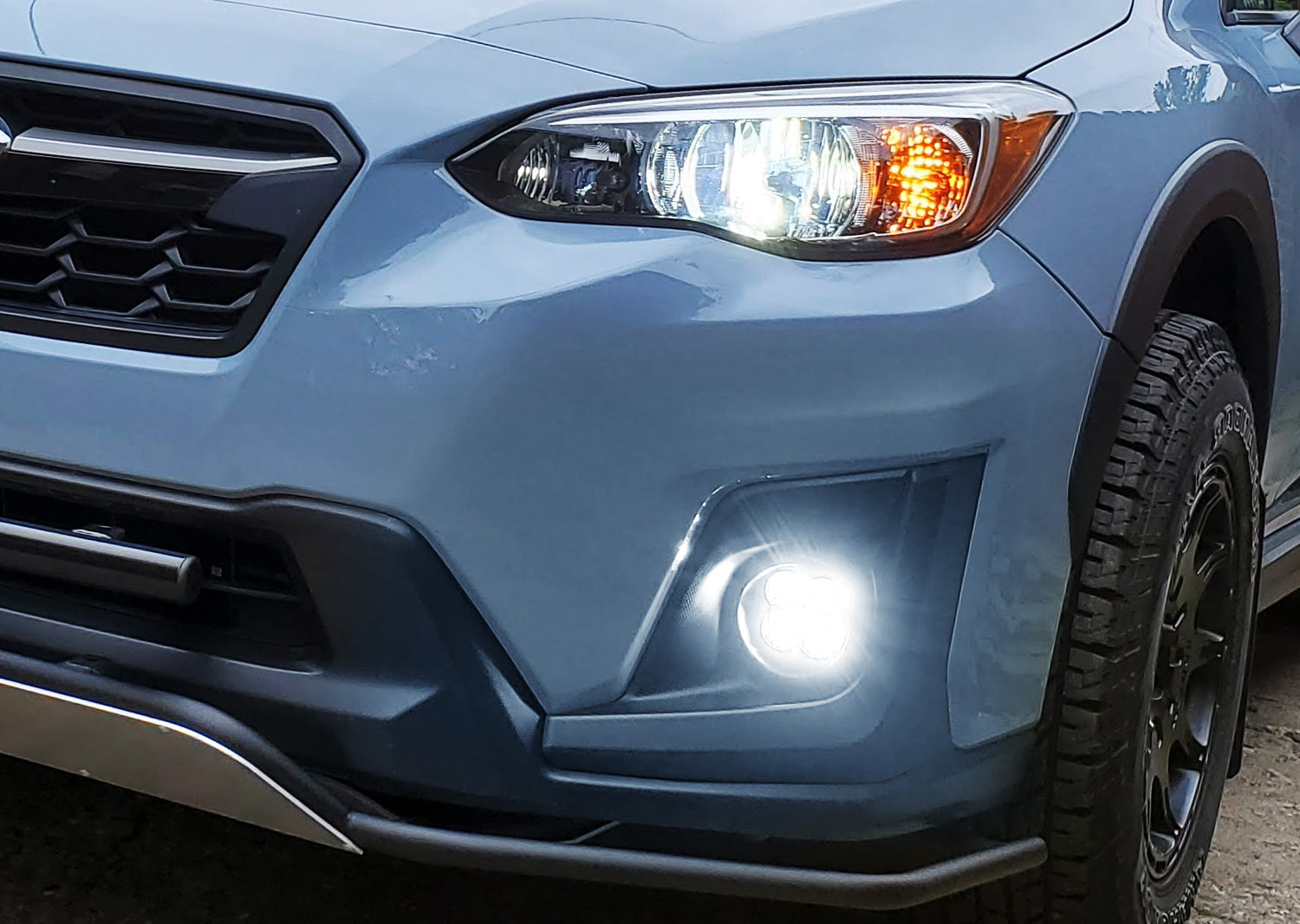 24W LED Wide Angle SAE Flood Beam Fog Light Kit with Clear Lens - Compatible with Subaru WRX STI | Durable Off-Road Lighting for Night Driving & Foggy Conditions