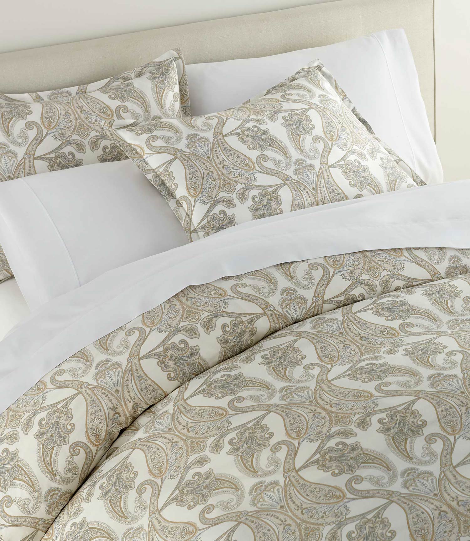 Luxury Classic Printed Duvet Cover Set - Queen Size Bedding with Pillowcases - Soft & Breathable Cotton - Perfect for Master Bedroom, Guest Room & Dorm Decor