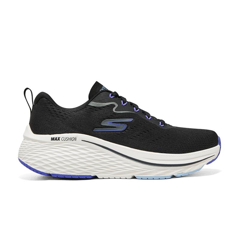 MAX CUSHIONING ELITE 2.0 Running Shoes for Men - Black/Purple (129601/BKPR) - Lightweight Athletic Sneakers for Jogging, Gym Workouts & Daily Wear